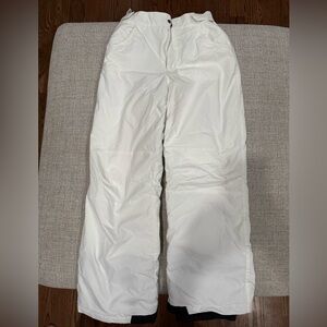 Columbia size large Kids White Snow Pants